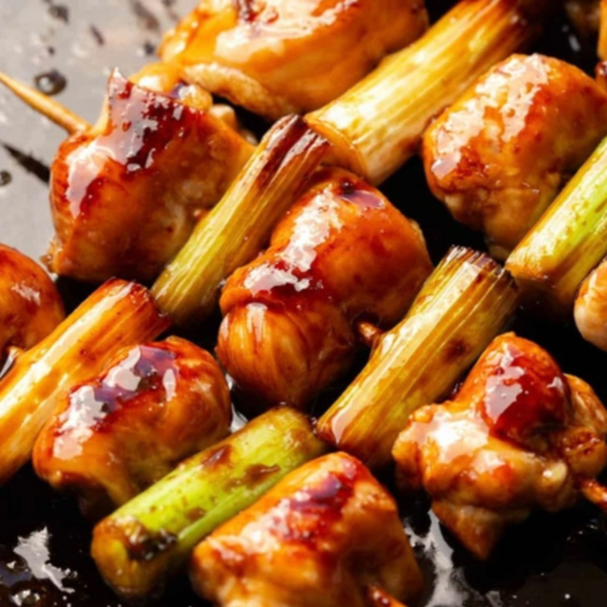 2PCS FIRE CHICKEN YAKITORI WITH GREEN ONION