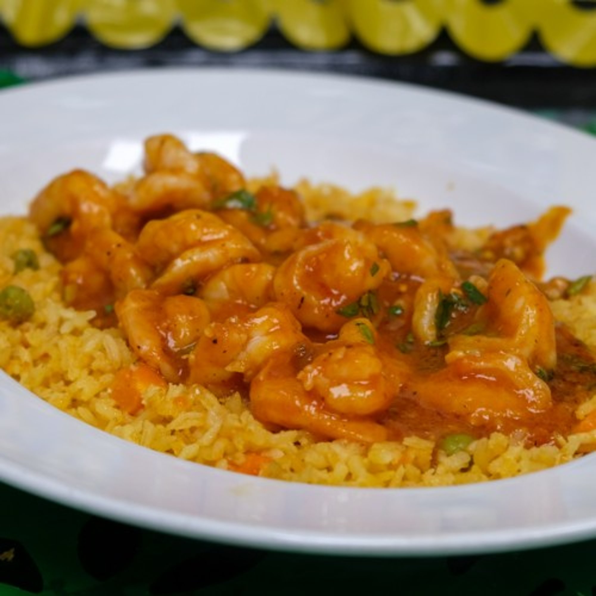 Camarones a La Diabla Plate