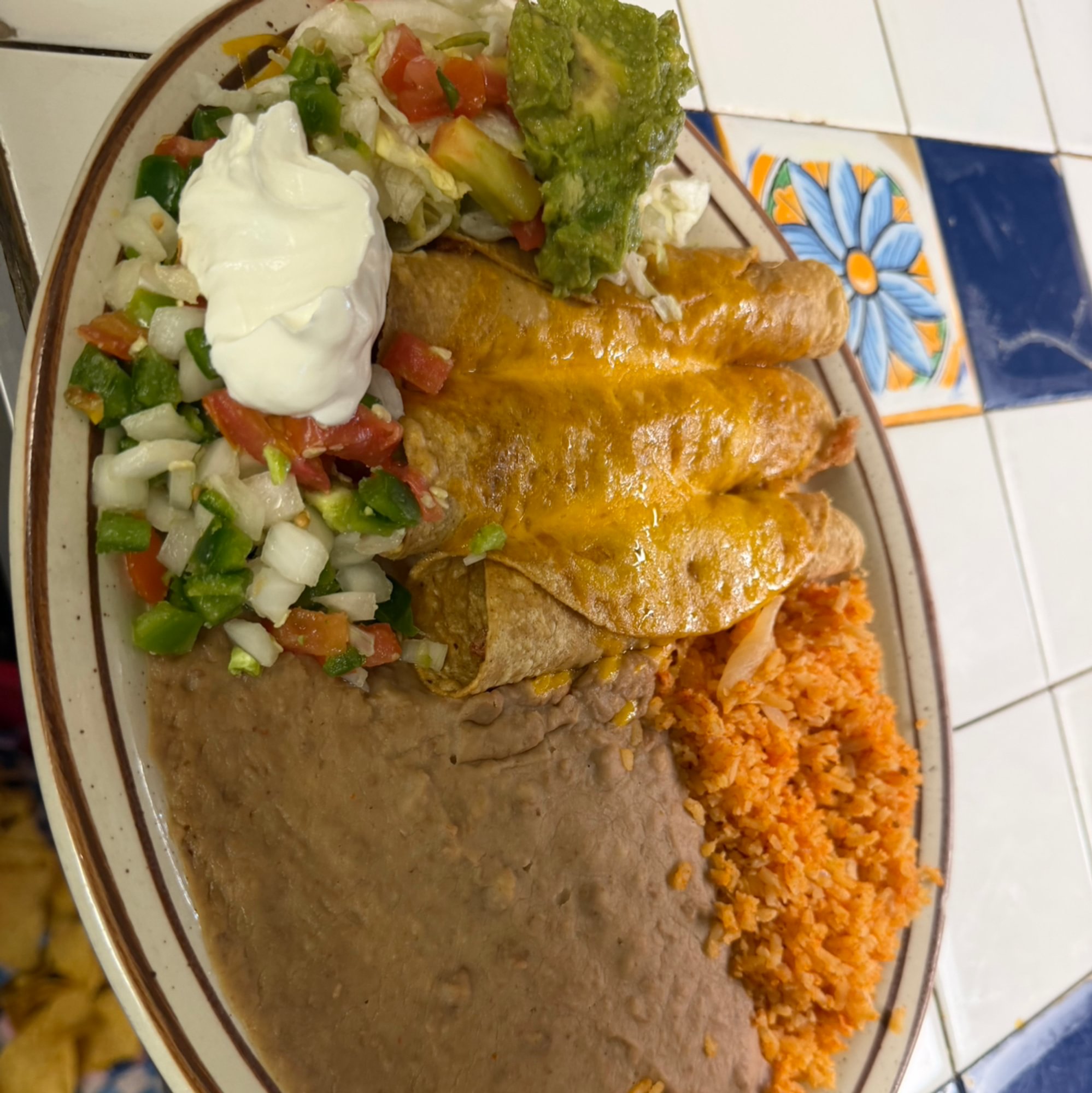 Chicken Flauta Plate