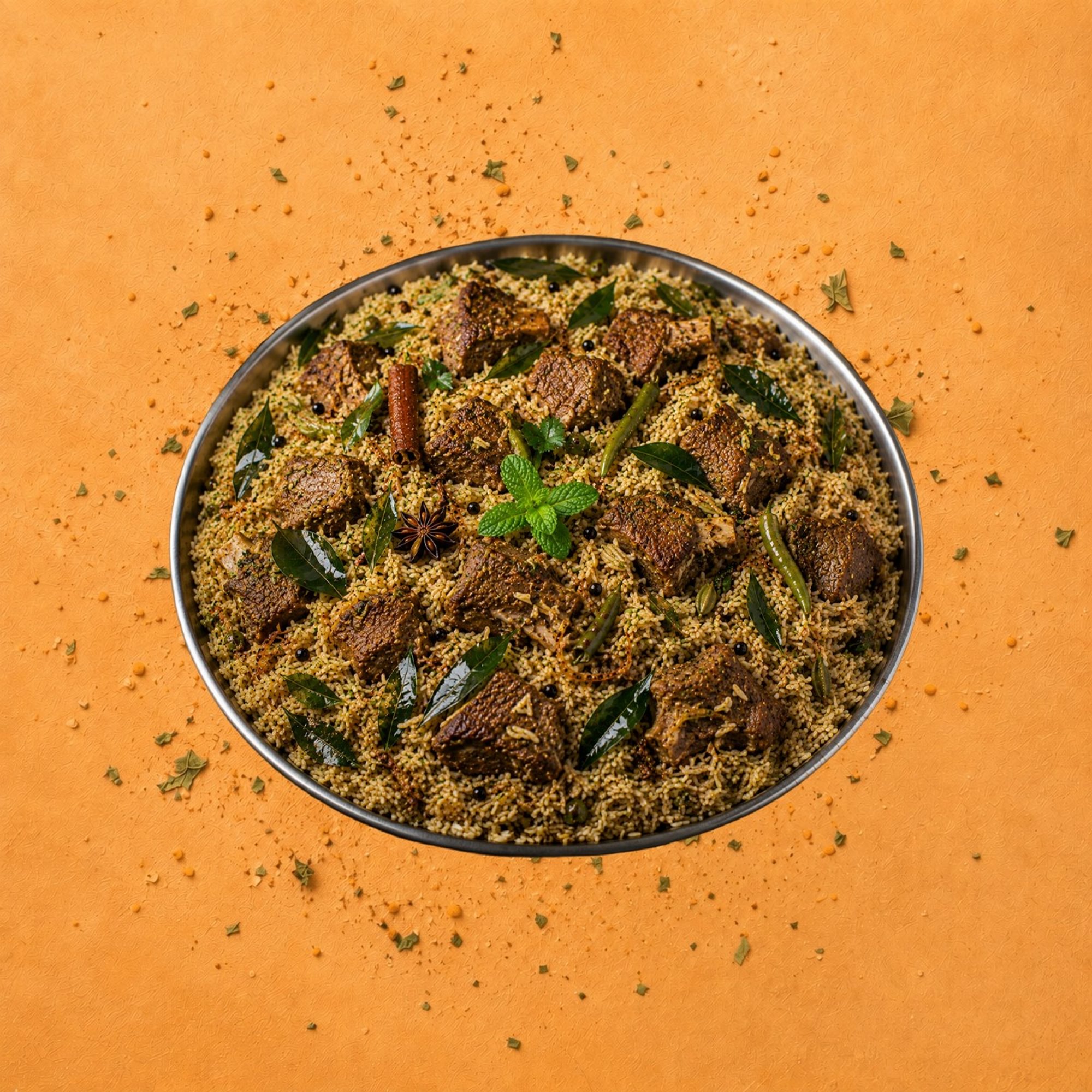 Curry Leaf Goat Pulao