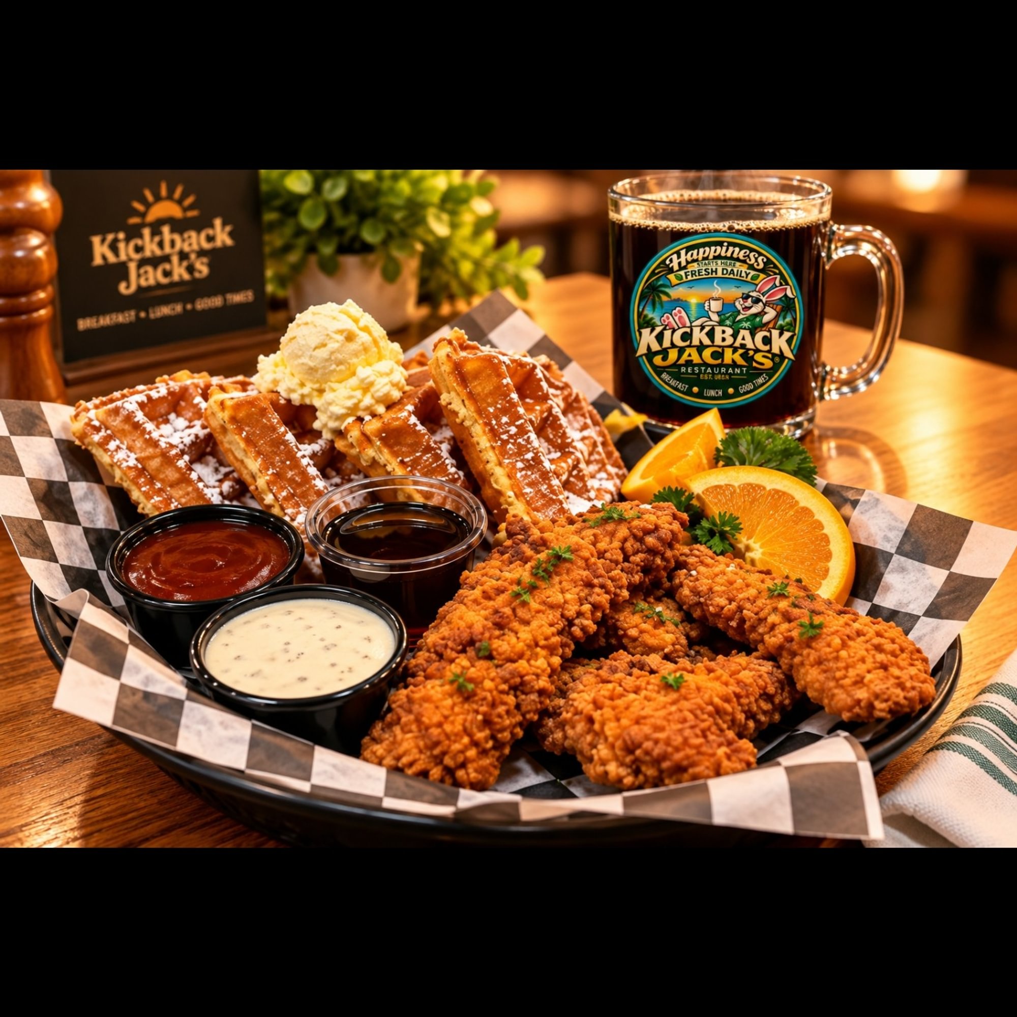 Waffle & Crispy Chicken Fillets
