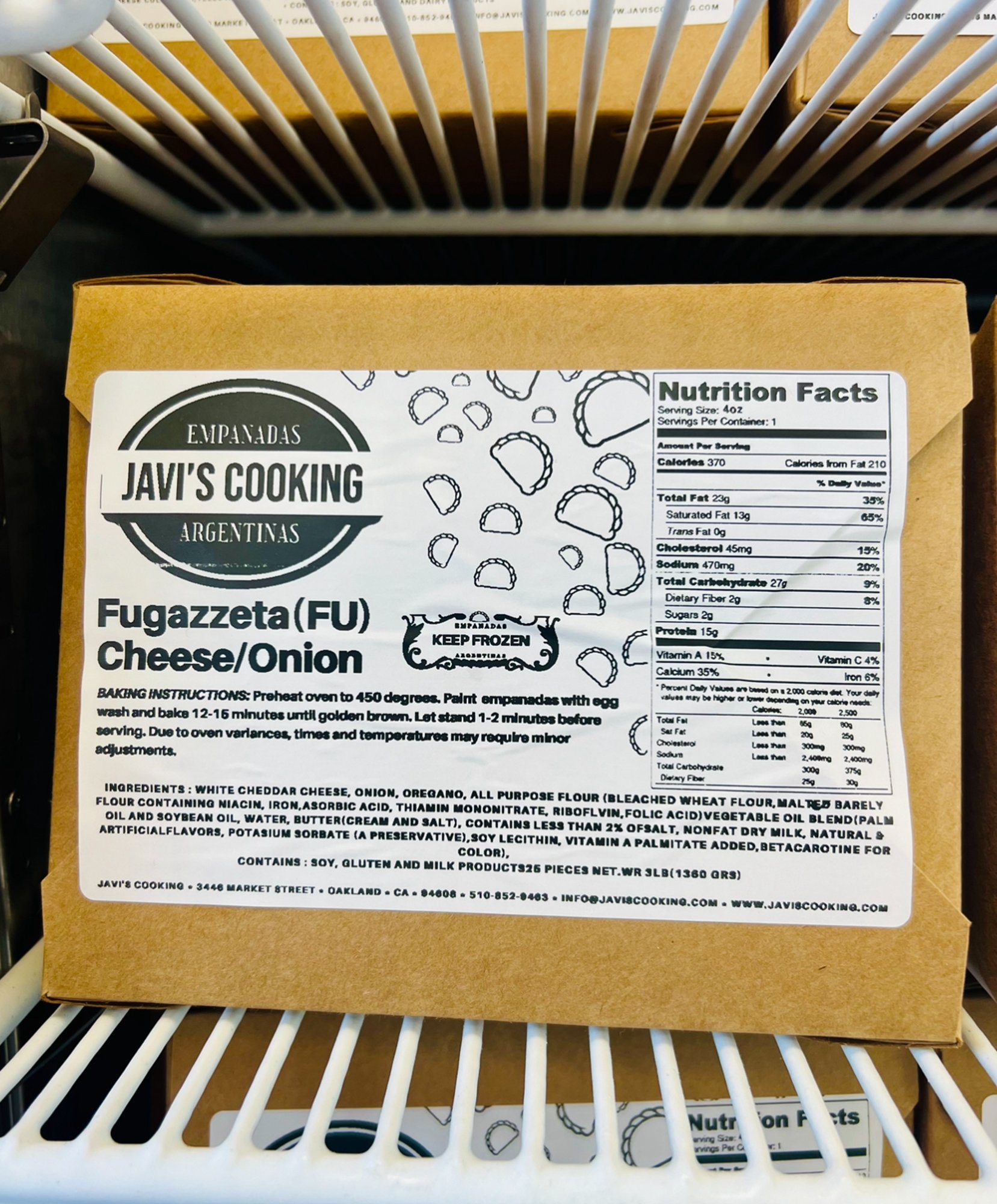 FUGAZETTA-FU (4pack) frozen empanadas