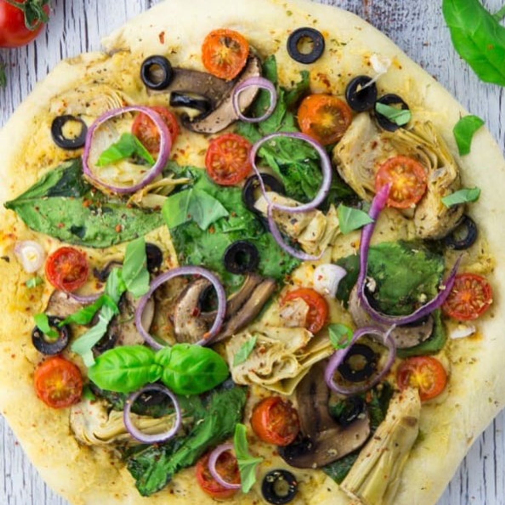 Hummus Pizza