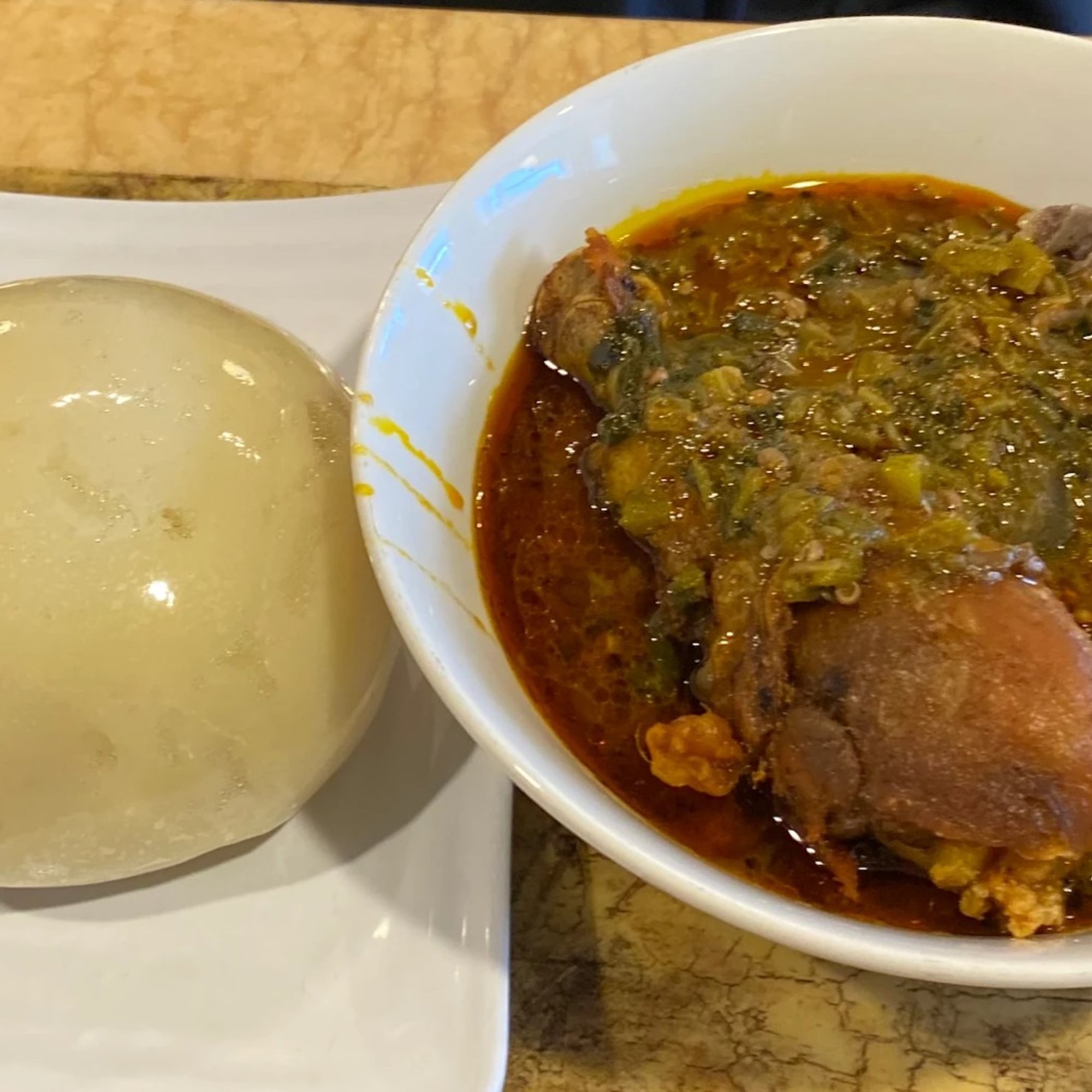 Fufu and Egusi Alone- No protein