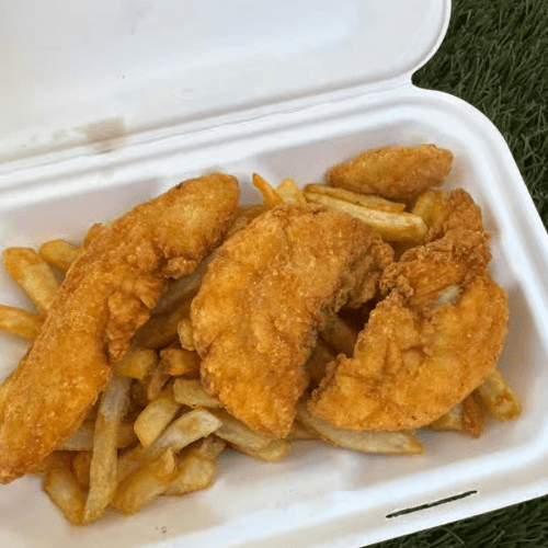 Chicken Tenders, Fries and a Drink