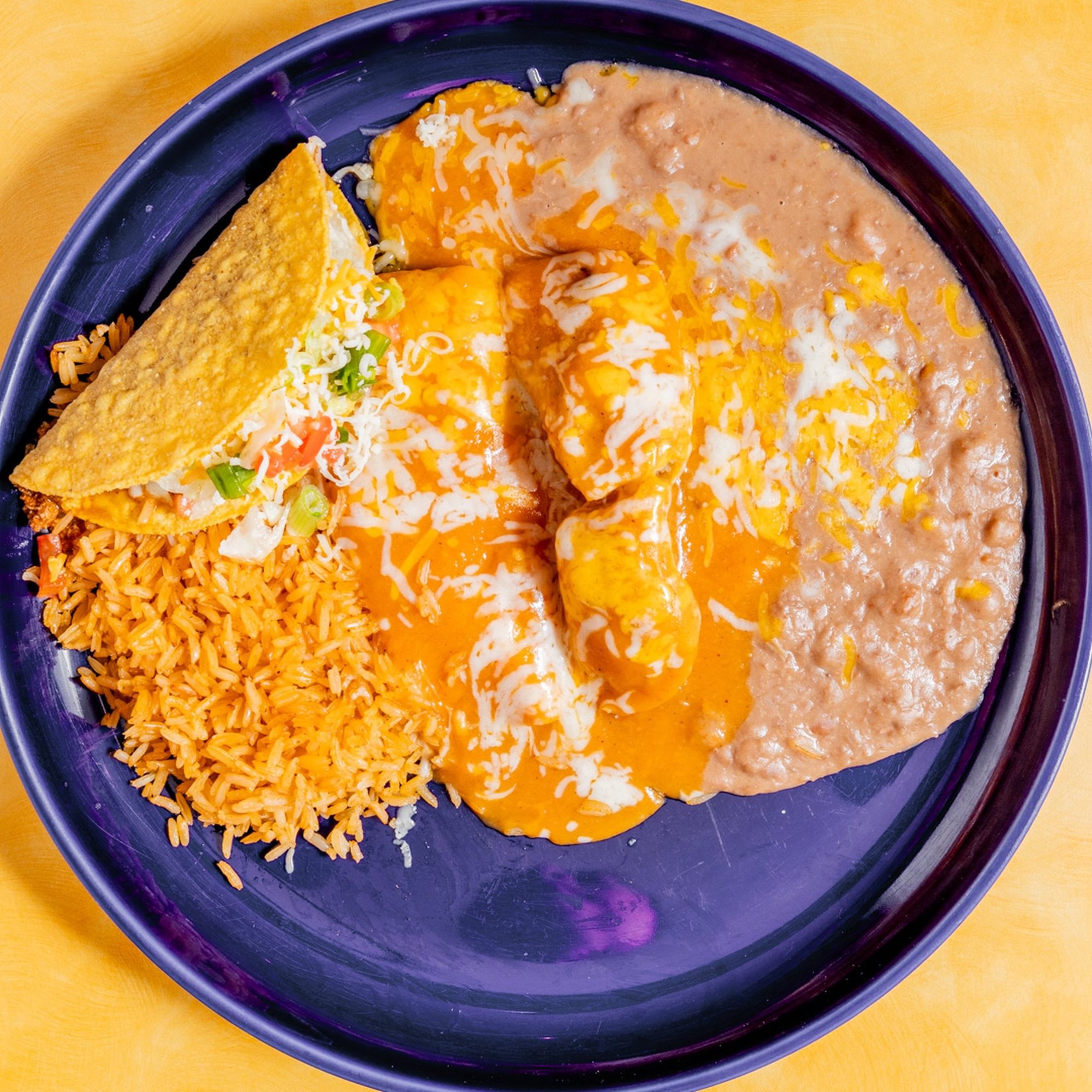 Taco, Enchilada, and Tamale Combo