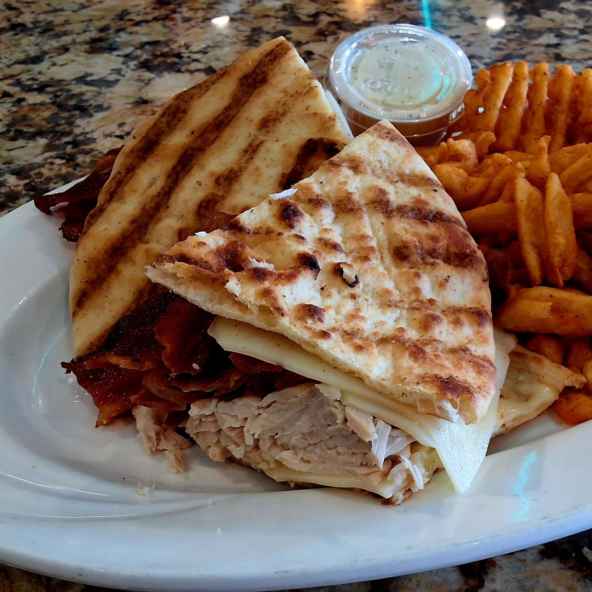 Roast Turkey, Bacon Swiss Panini