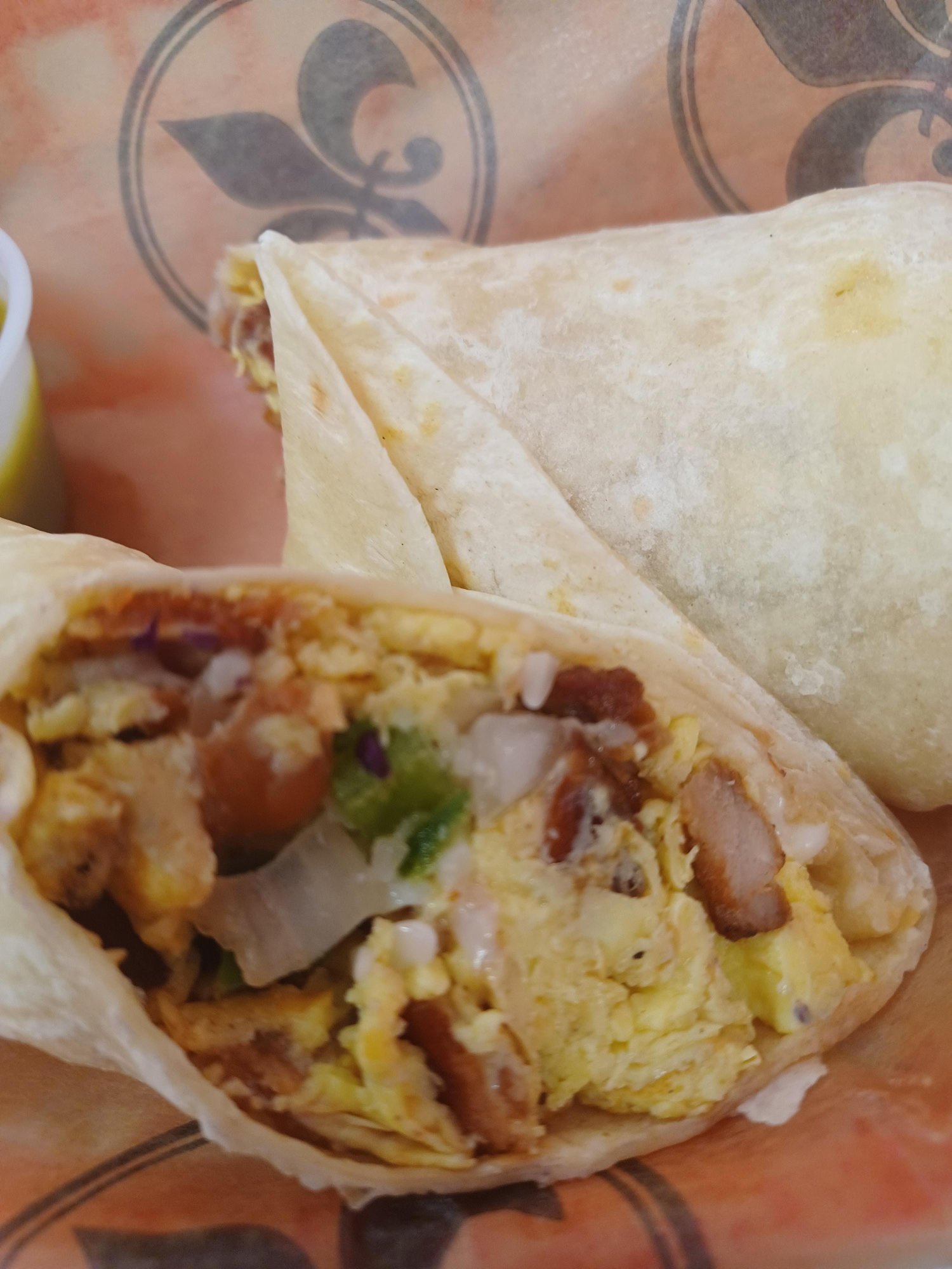 Egg & Cheese Burrito with Bacon