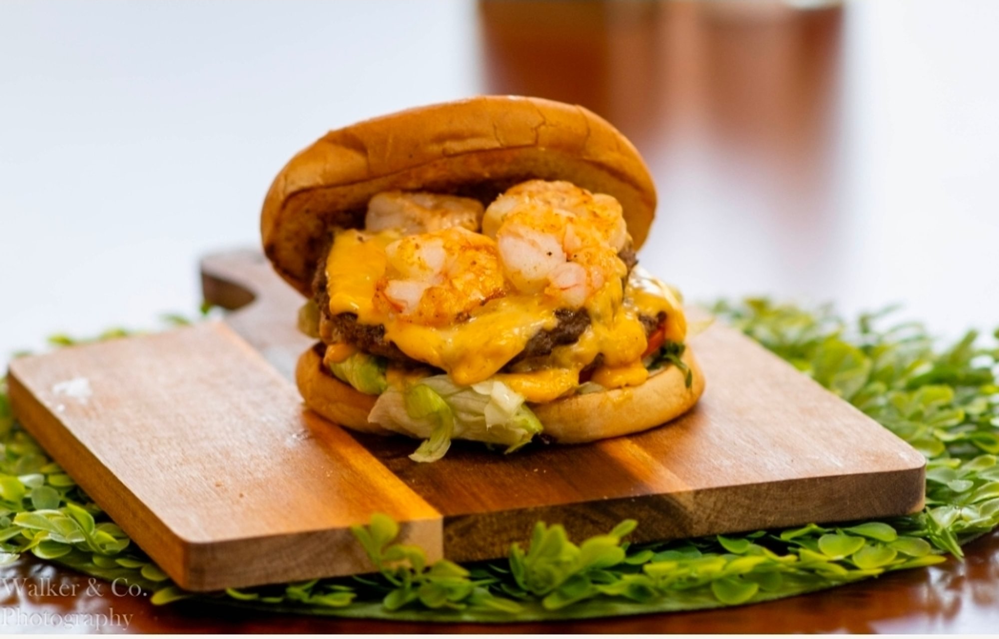 Shrimp and Meat Burger