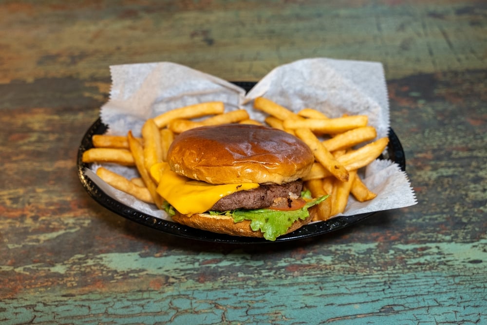 Beef Burger With Fries