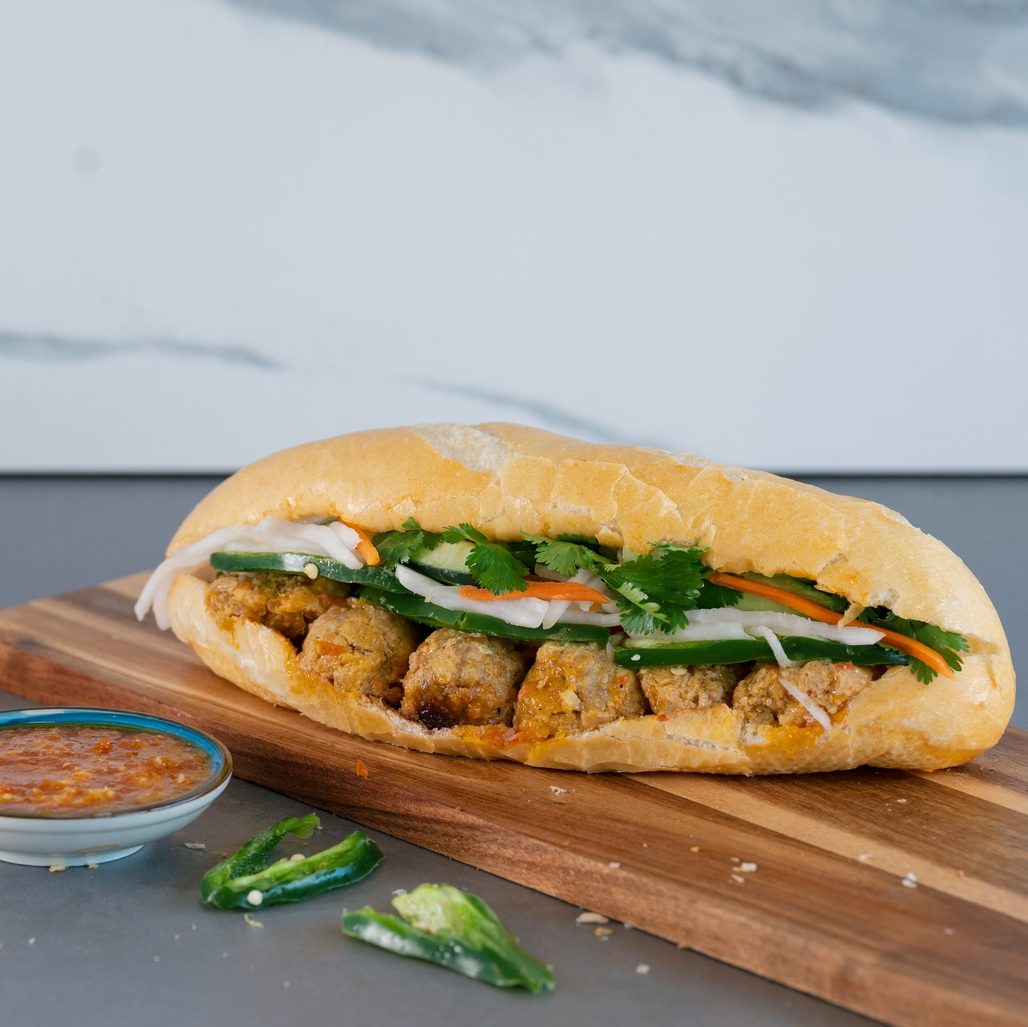 Meatball Banh Mi Banh Mi (Xiu Mai)