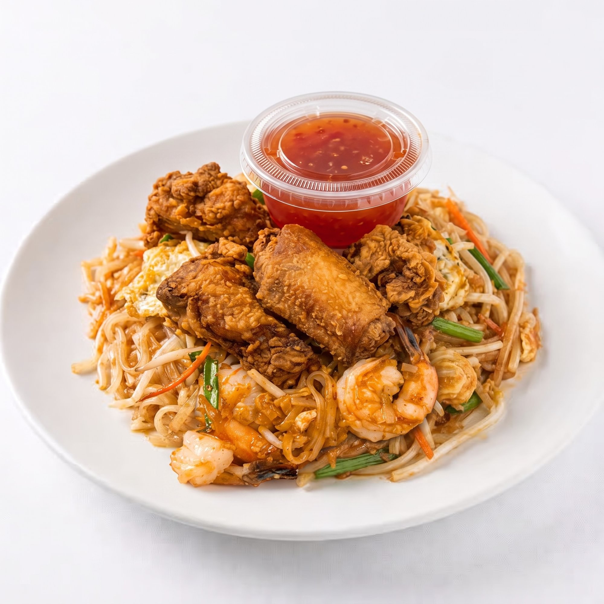 Pad Thai W/ 5 Pcs Chicken Wings