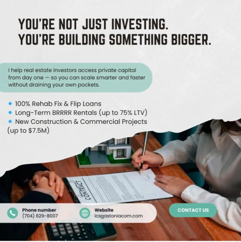 Investment Capital Solutions, LLC - Gastonia NC - Call: 704.629.8007 - Visit: icsGastoniaCom.com