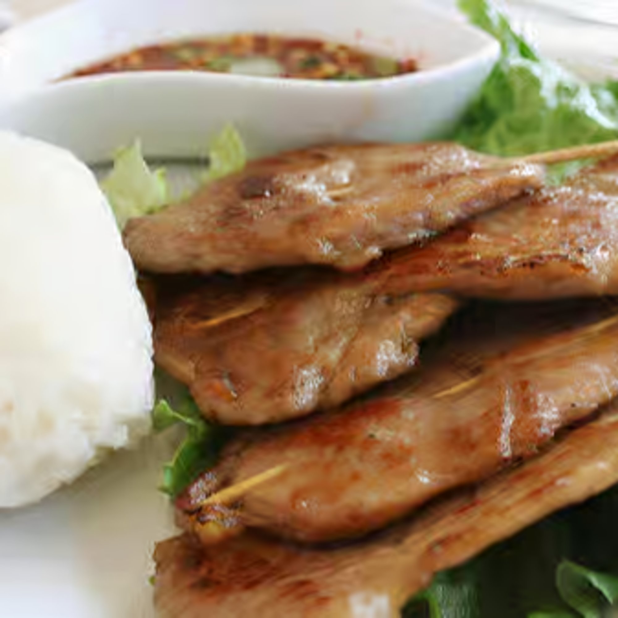 46. Grill Pork with Sticky Rice