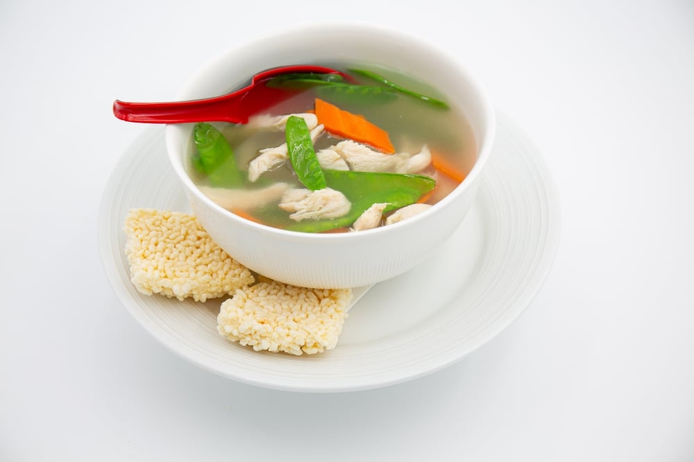 Sizzling Rice with Chicken & Vegetable Soup