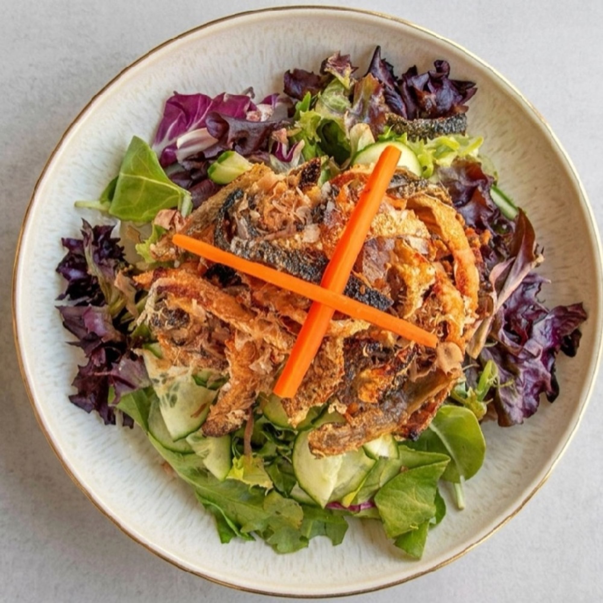 Salmon Skin Salad