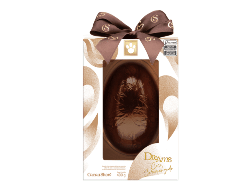 Cacau Show Ovo de Pascoa Dreams Coco Caramelizado 400g