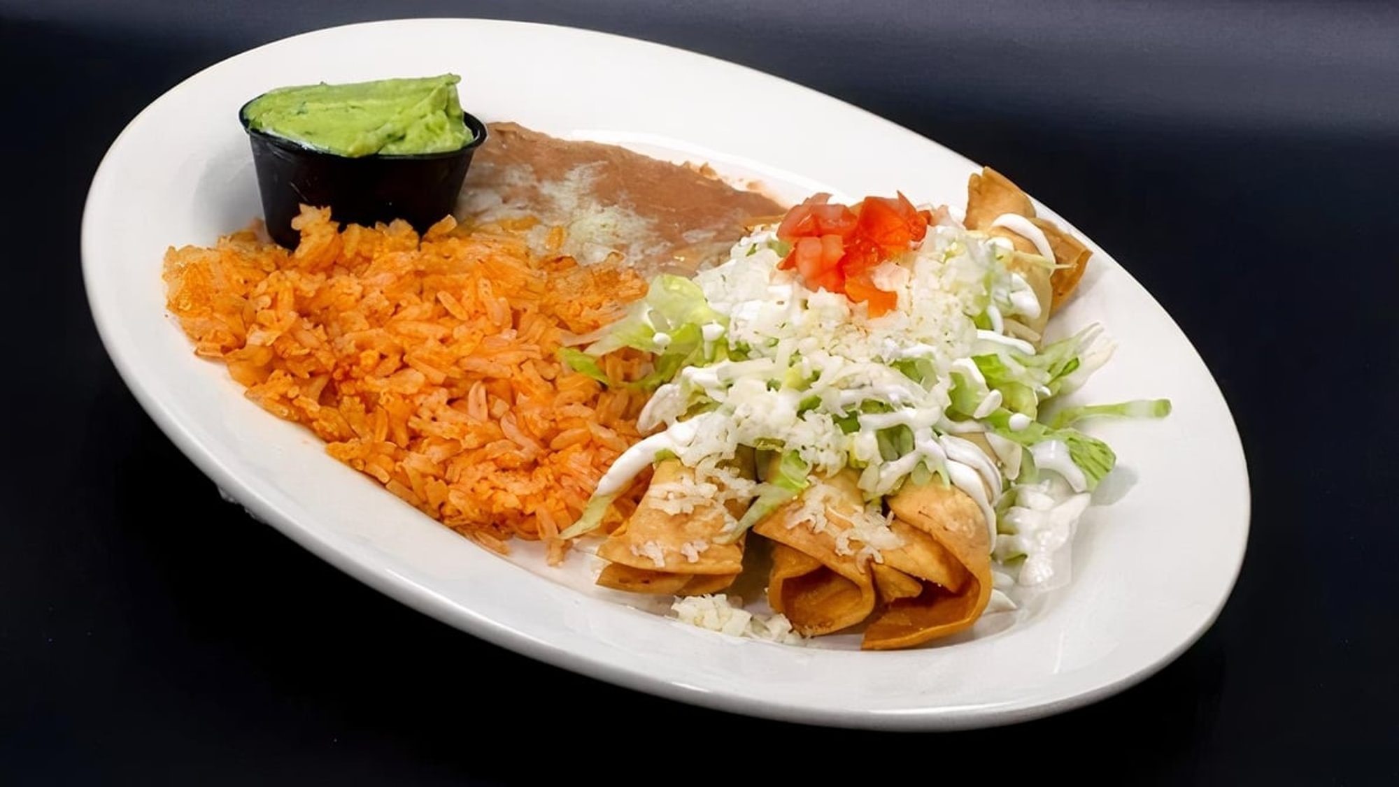 Rolled Chicken Taquitos Plate