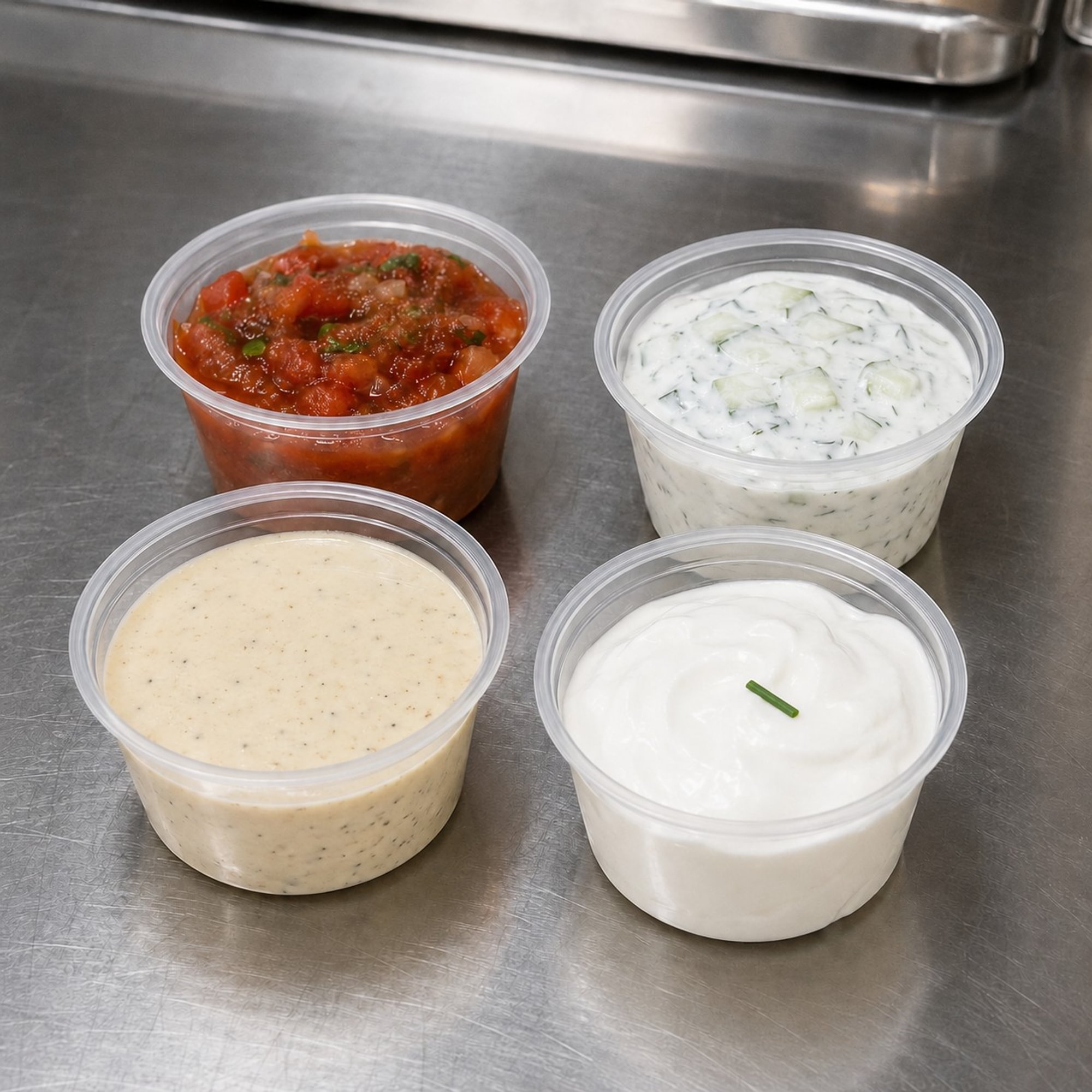 Salsa, Tzatziki Sauce or Dressings
