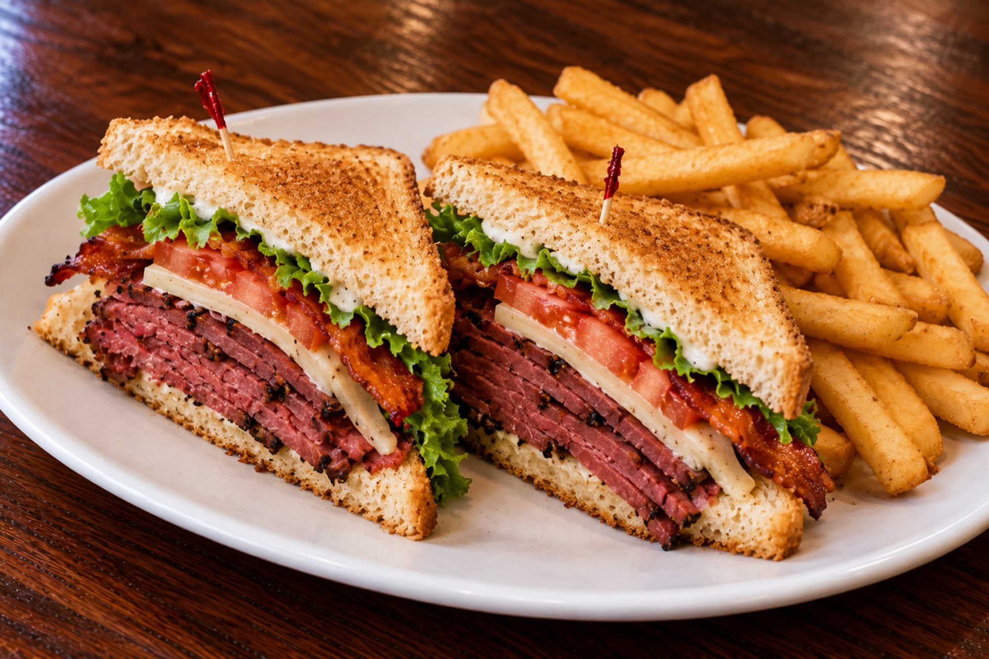 Pastrami Club Sandwich