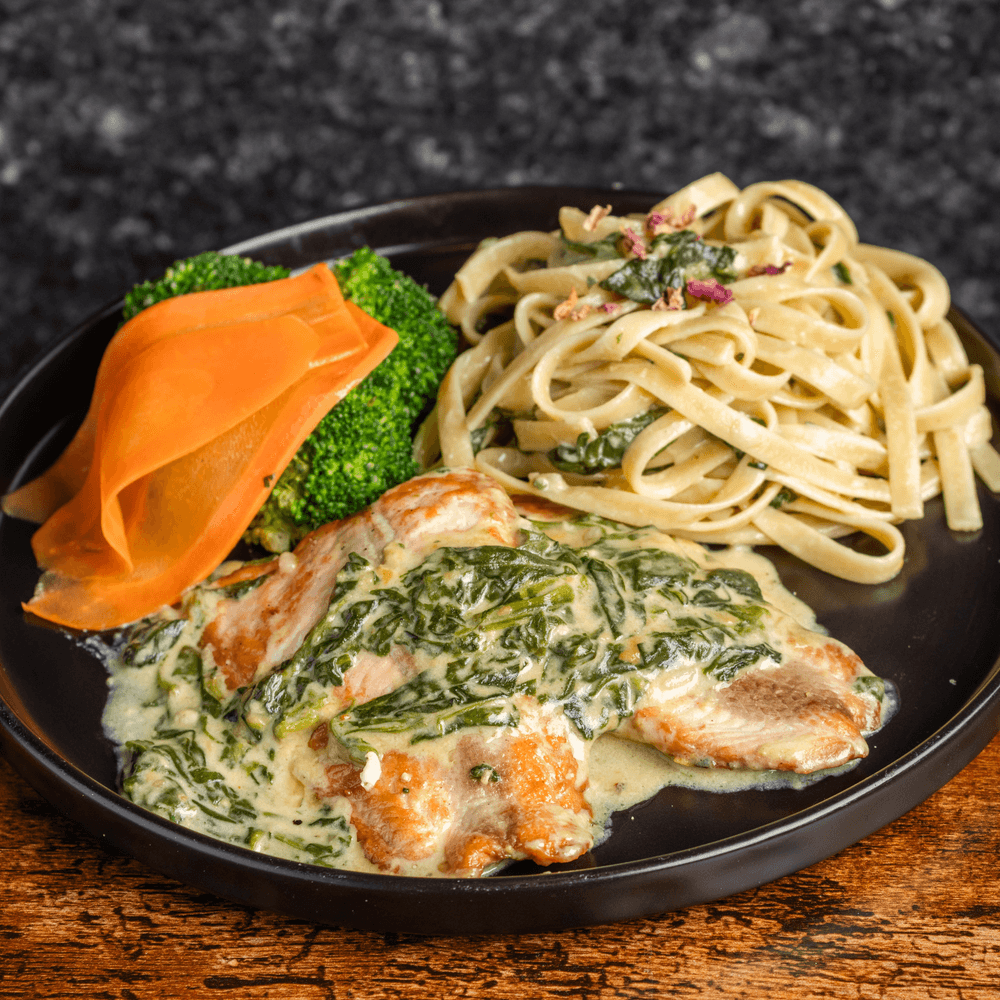 Salmon Con Spinach