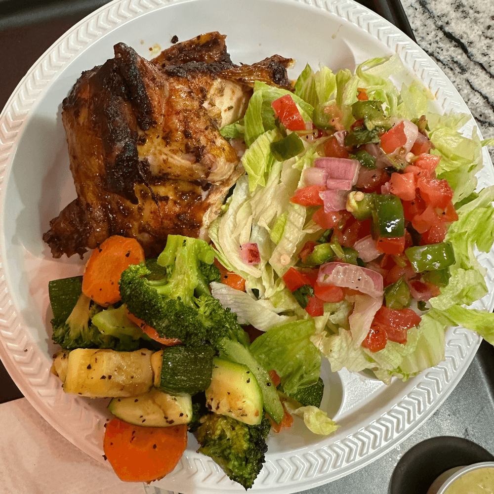 1/2 Chicken Served With 2 Side Order
