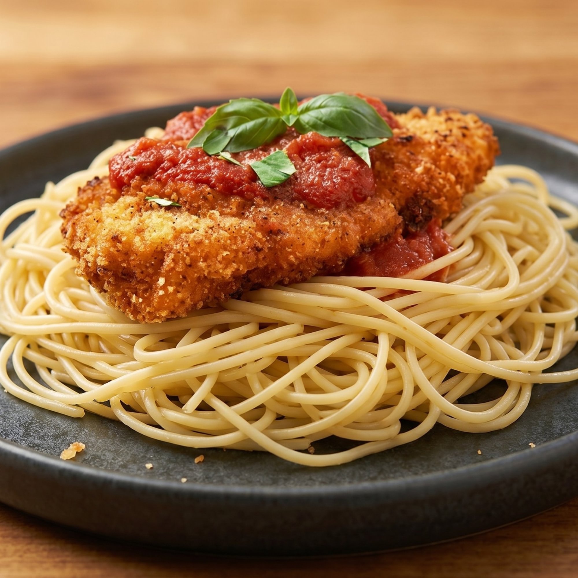 Kid's Spaghetti with Chicken, Two Garlic Knots & Soft Drink