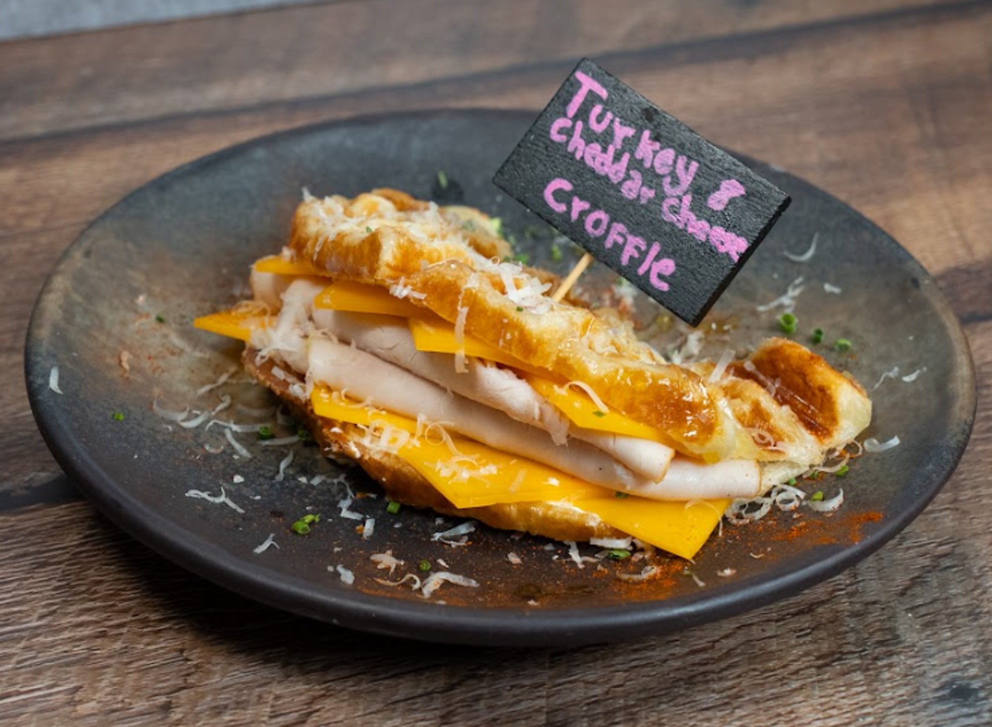 Turkey & Cheddar Croffle
