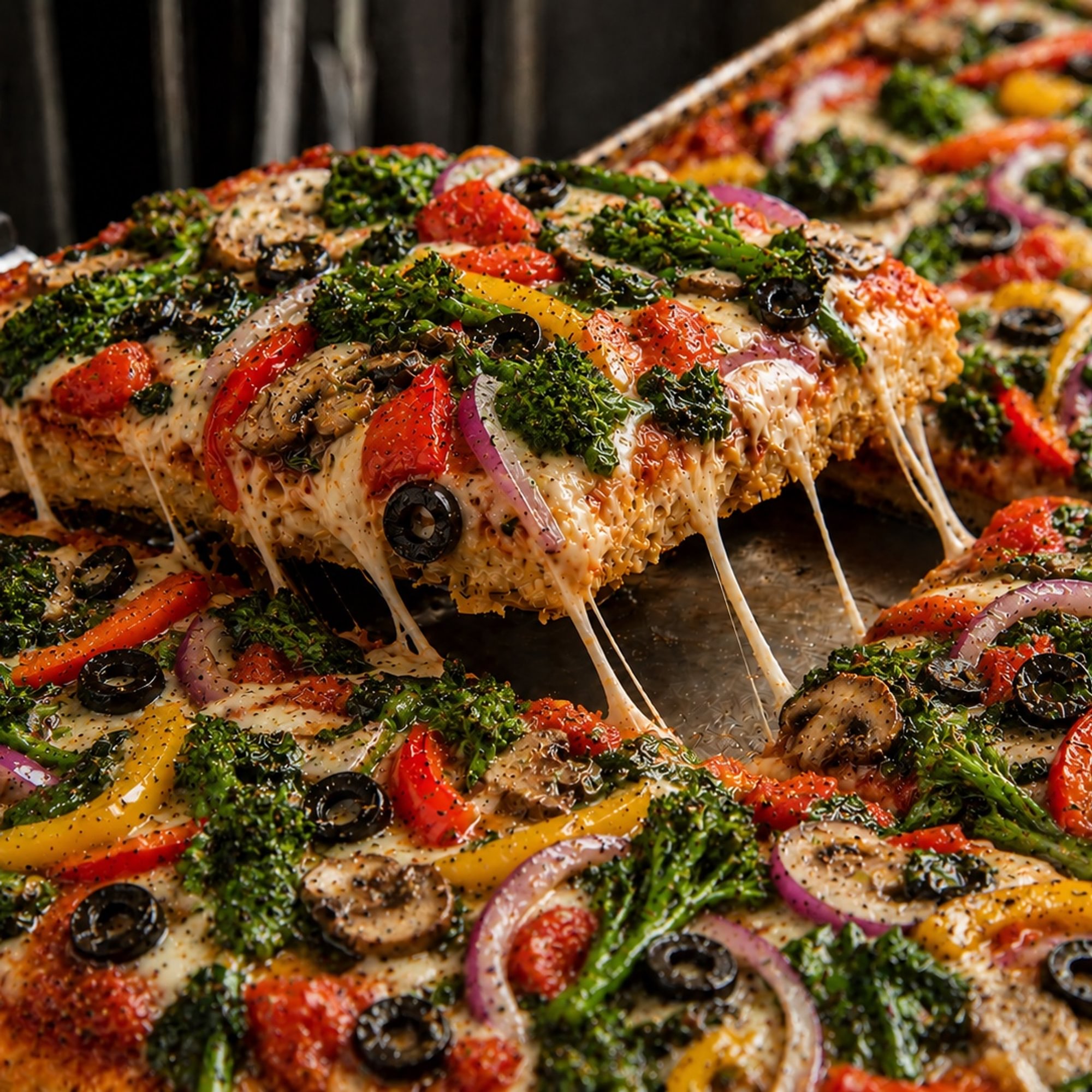 Sicilian Vegetable Pizza