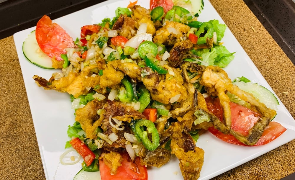 S11. Sauteed Soft Shell Crabs - Cua Lot Rang Muoi