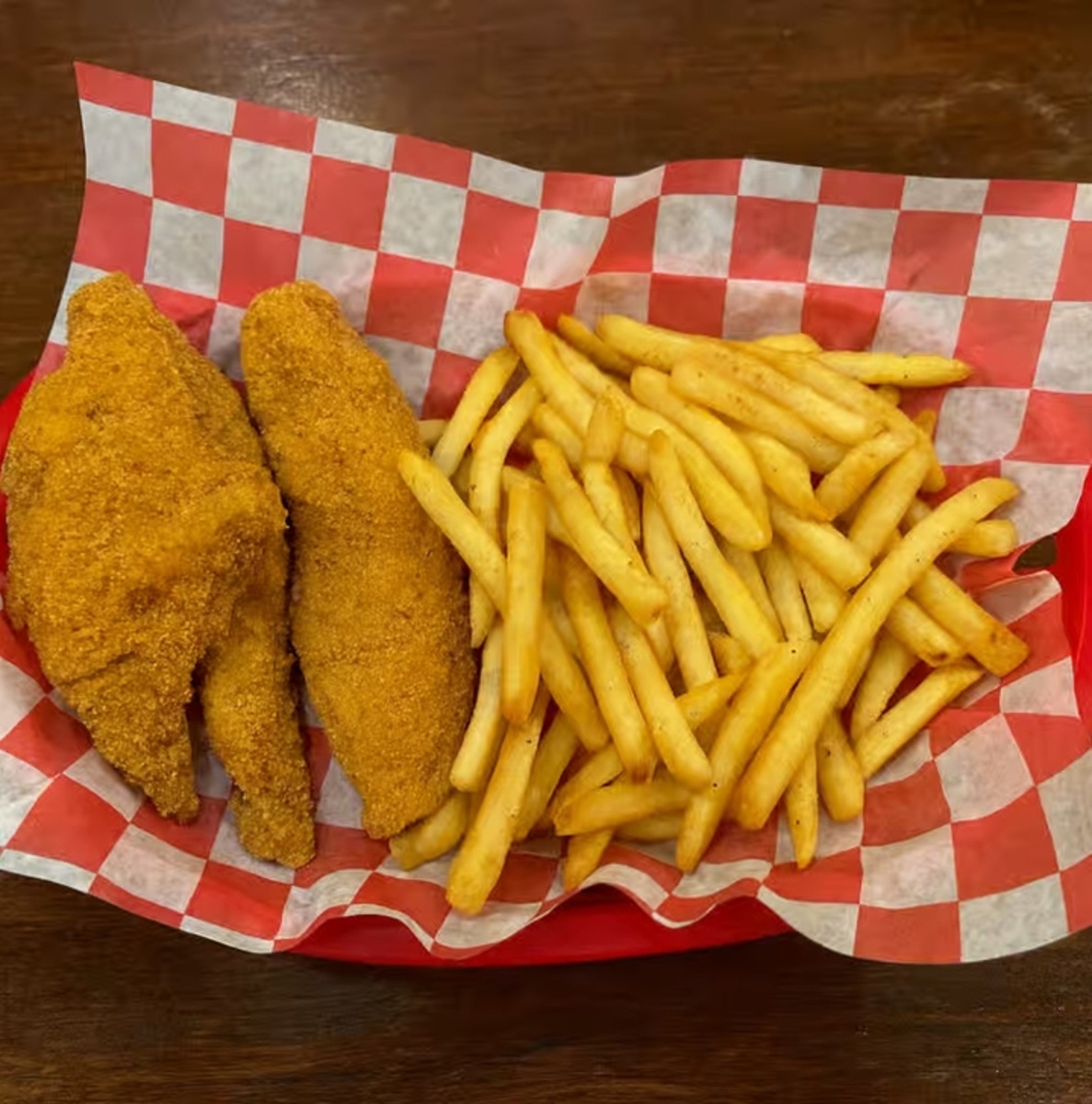 Fried Catfish Basket with Fries