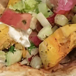 Chicken kabob sandwich