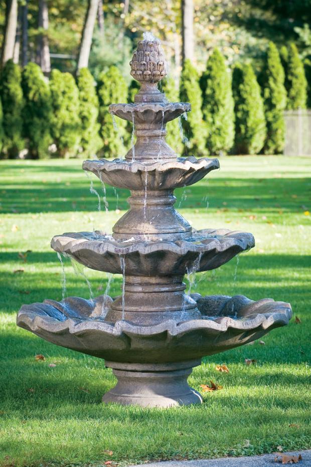 Cement Bird Bath & Statuary