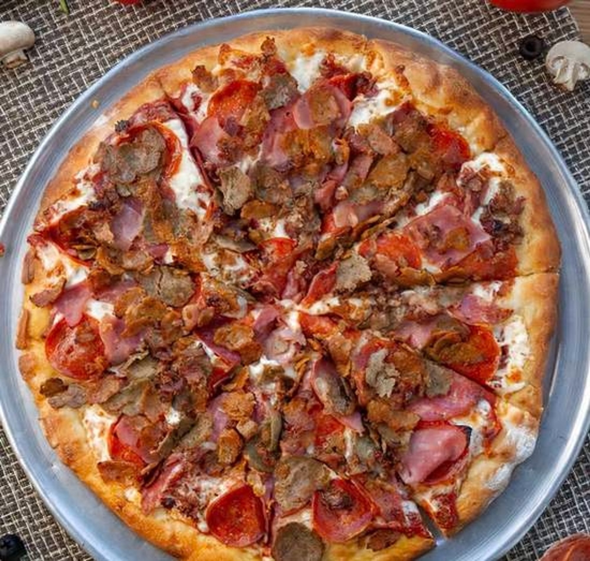 Meat combo pizza