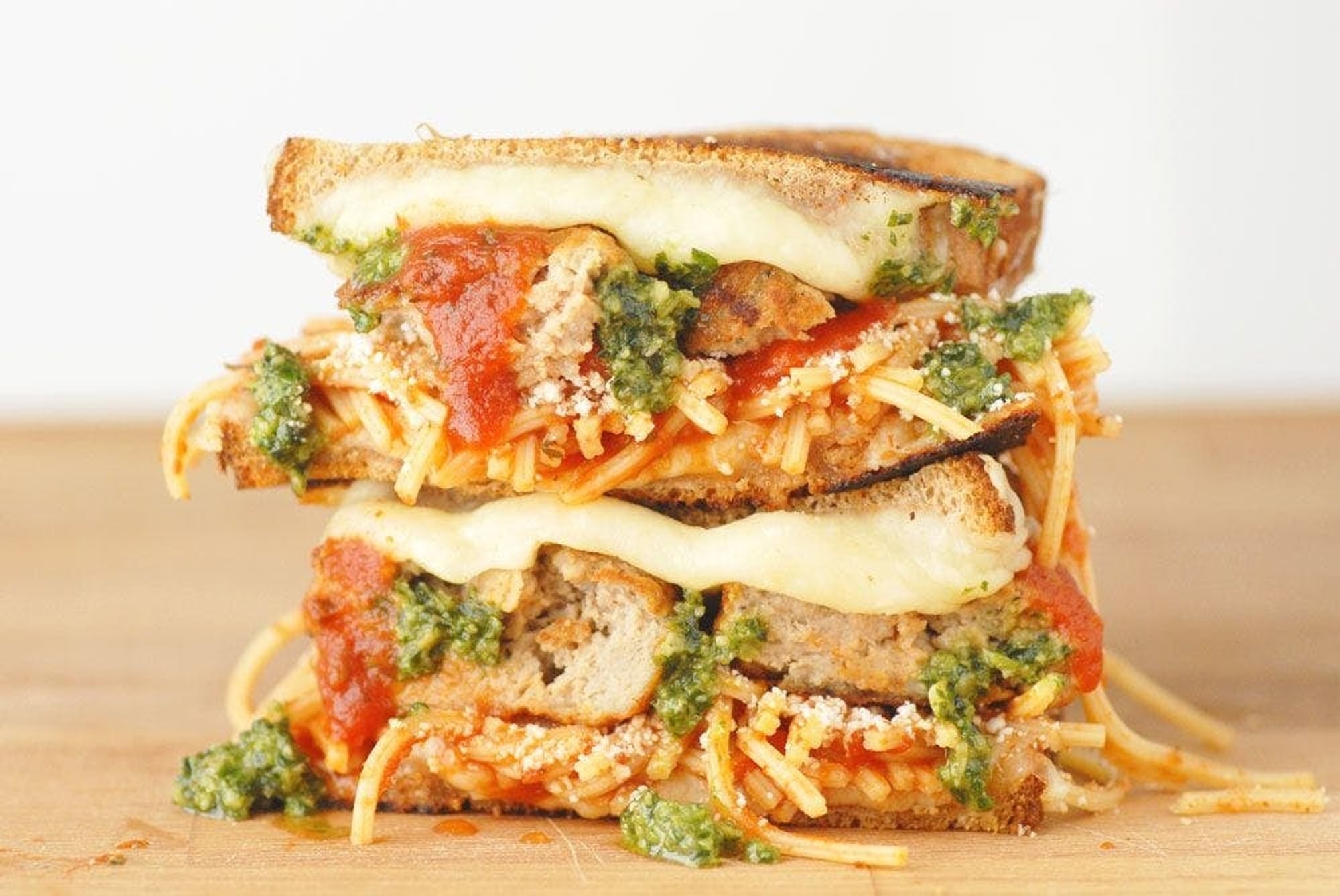 Meatball Parm Grilled Cheese Sandwich