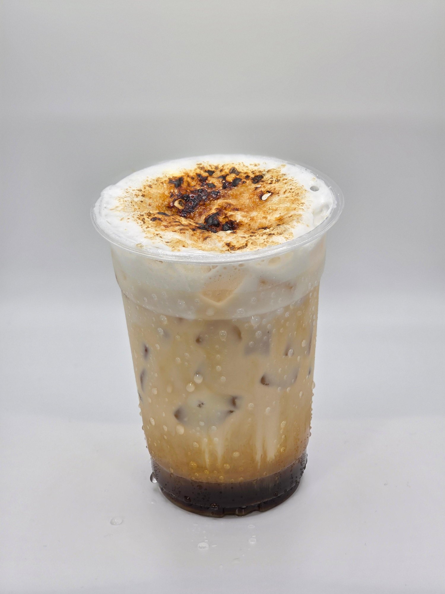 Iced Crème Brulèe Latte (Cold Foam Flamed)