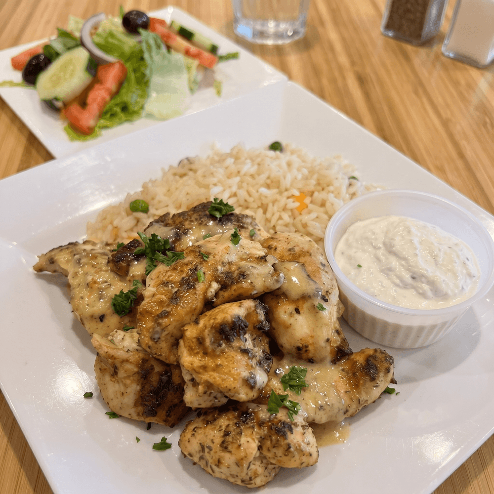 Chicken Souvlaki Platter