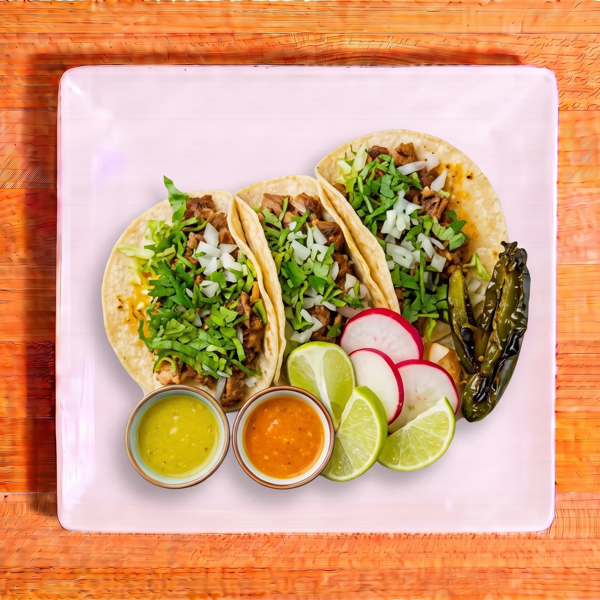 3 Steak Tacos/ (Asada)