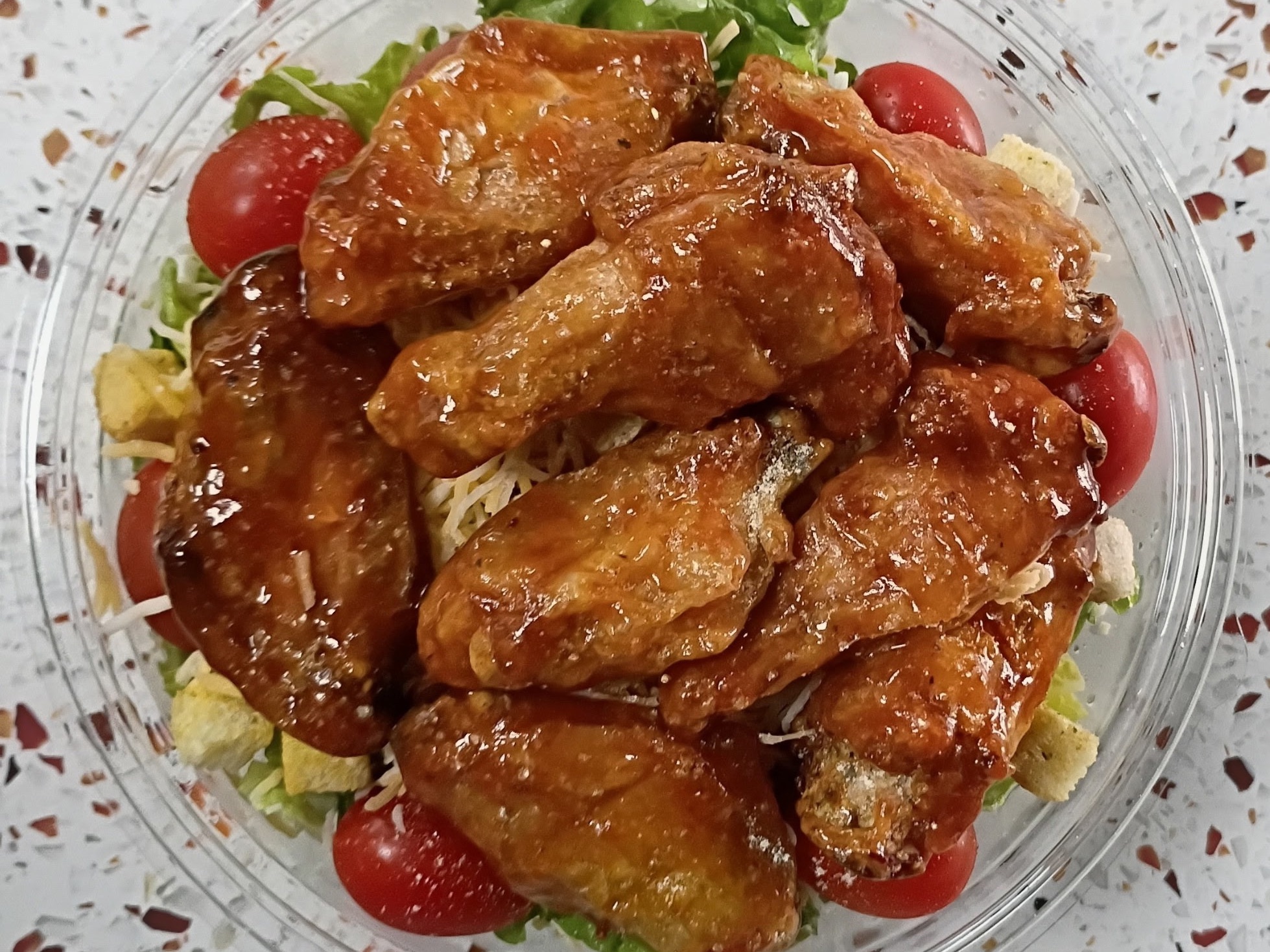 Oven Roasted Chicken Wings Salad