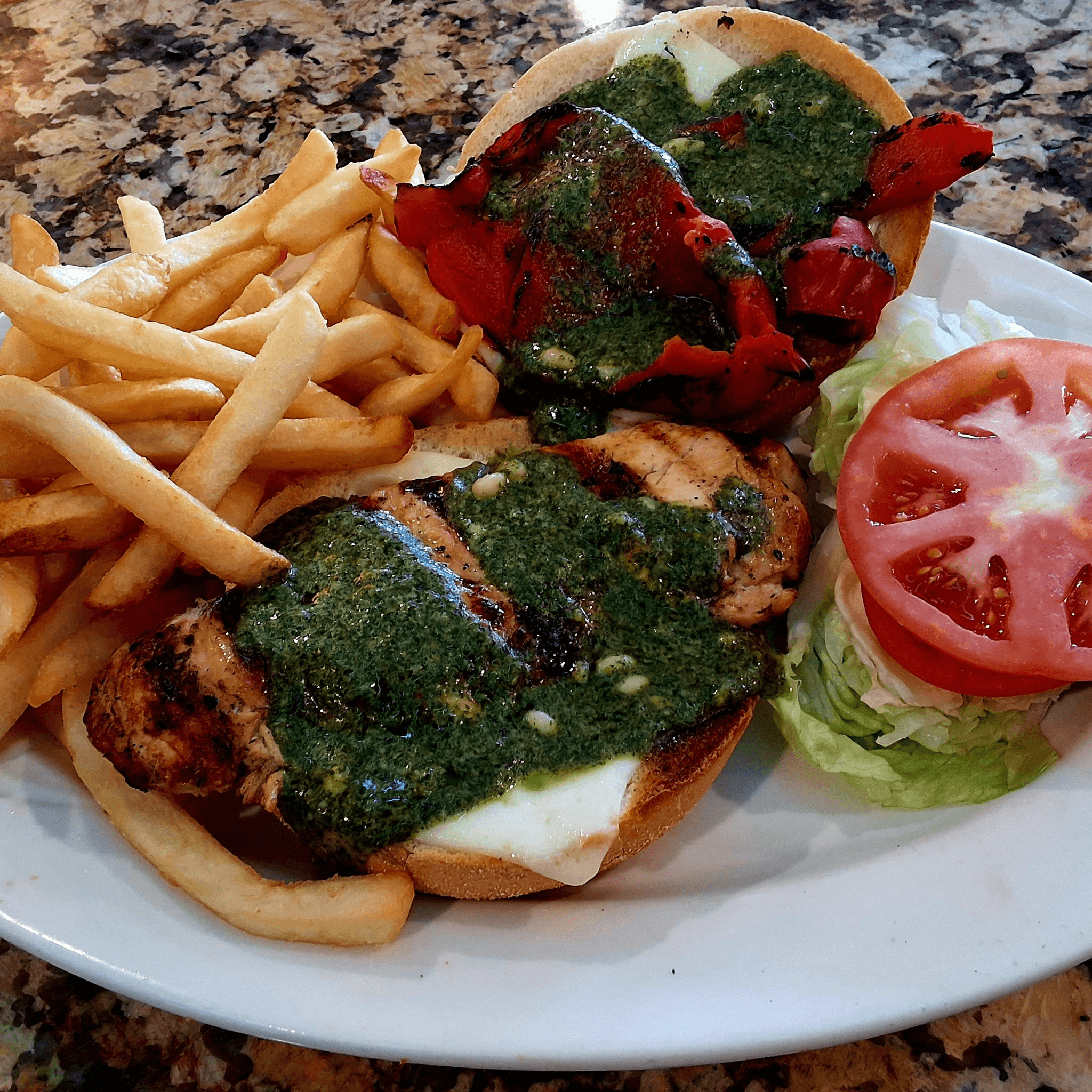 Pesto Grilled Chicken Sandwich