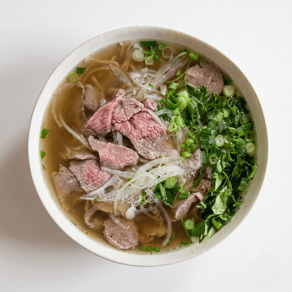 Noodle Soup with Eye Round Steak & Meatballs