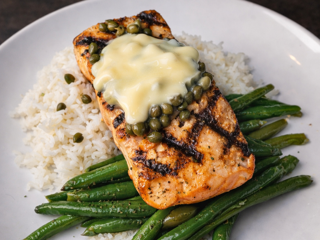 Salmon piccata Dinner