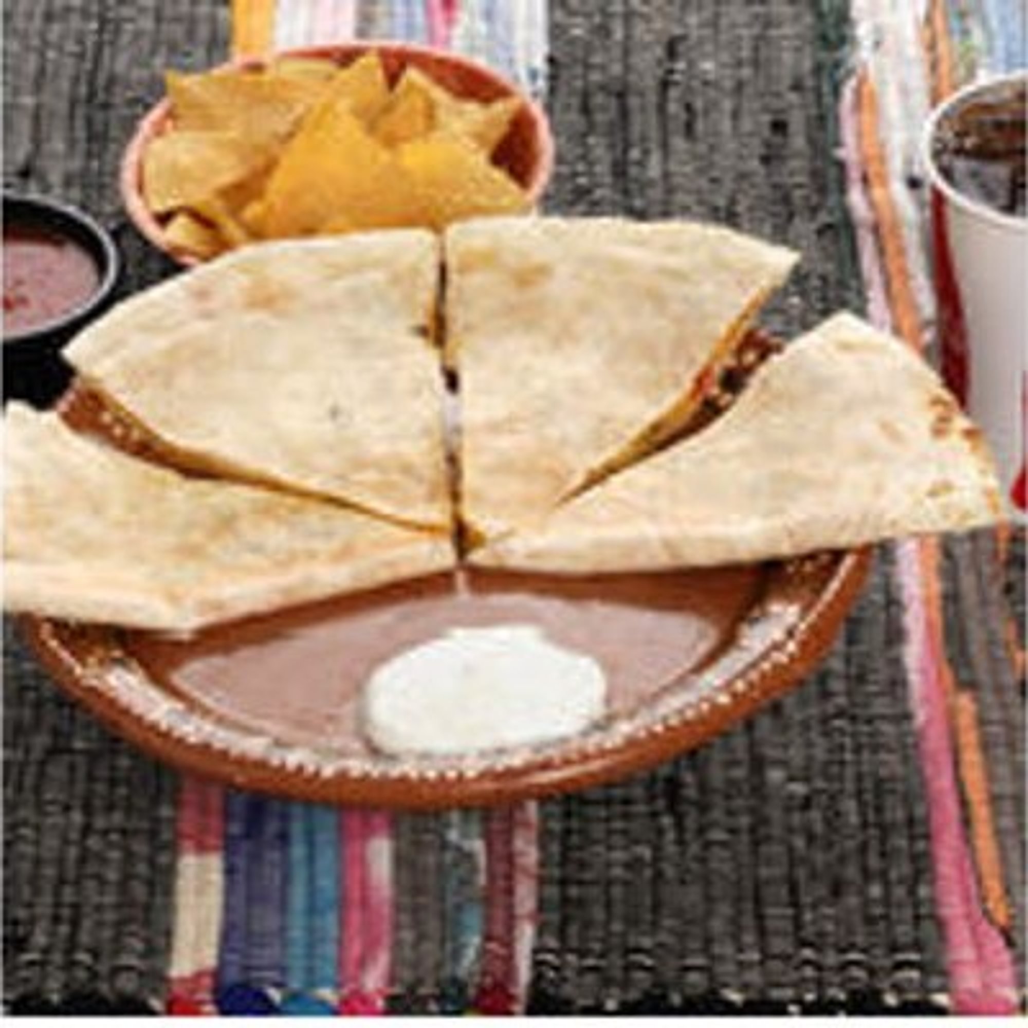Flour Quesadilla with Small Drink