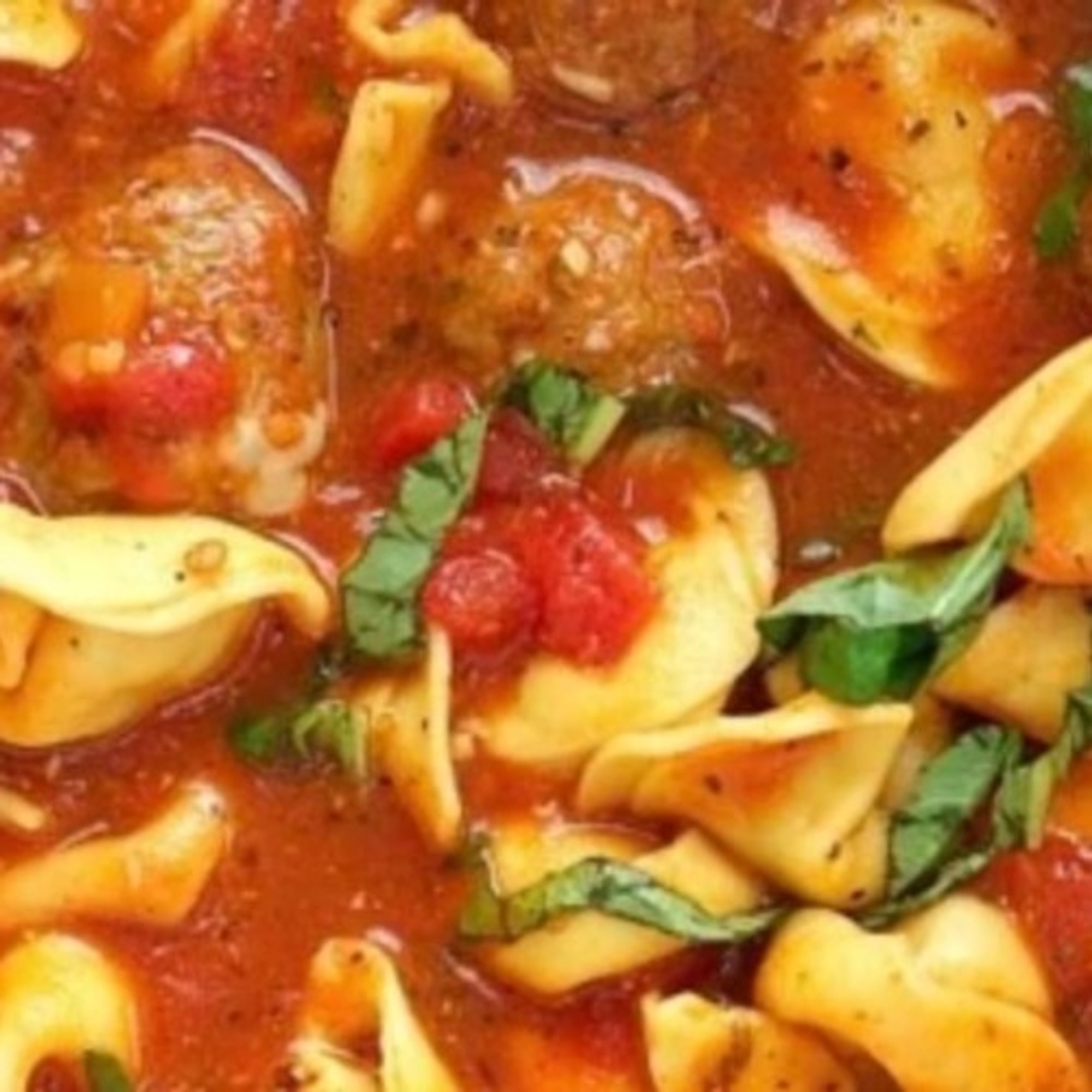 Tortellini & Meatballs Soup