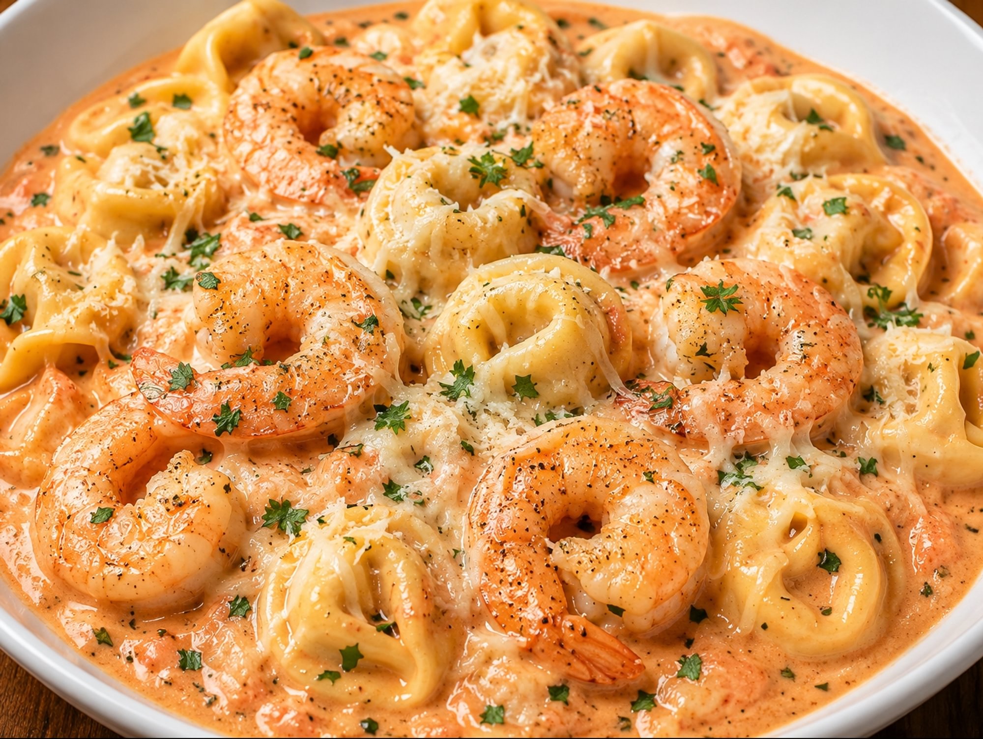 SHRIMP ALLA ROSA CHEESE TORTELLINI
