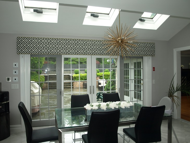 Patio doors and skylights can brighten up any room. However, that alone can leave something to be desired...but what? A custom cornice in the perfect pattern is your answer! Call Budget Blinds of Los Gatos for your finishing touch!  BudgetBlindsLosGatos  FreeConsultation  WindowWednesday  CustomCorn