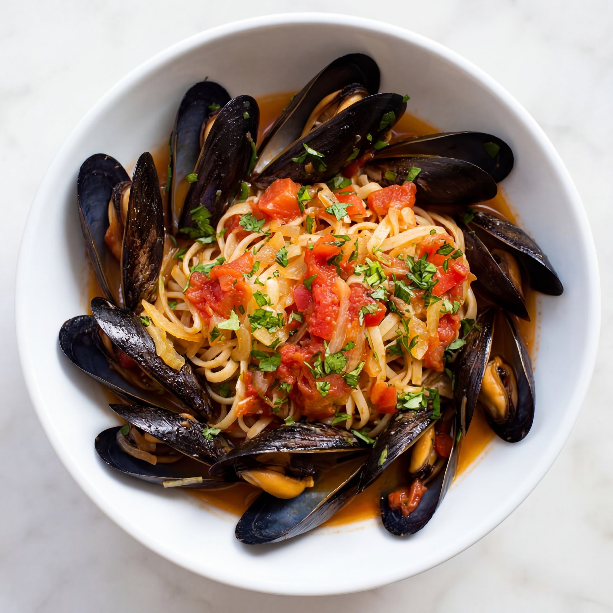 Mussels with Spicy Fra Diavolo Sauce