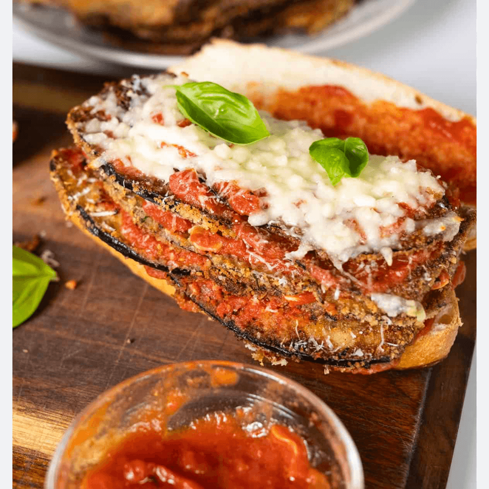 Eggplant parmesan sub