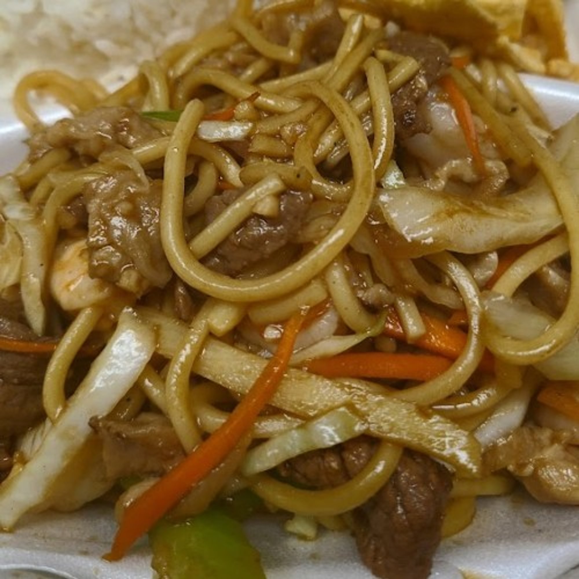 Beef Lo Mein (Quart size serve with rice)