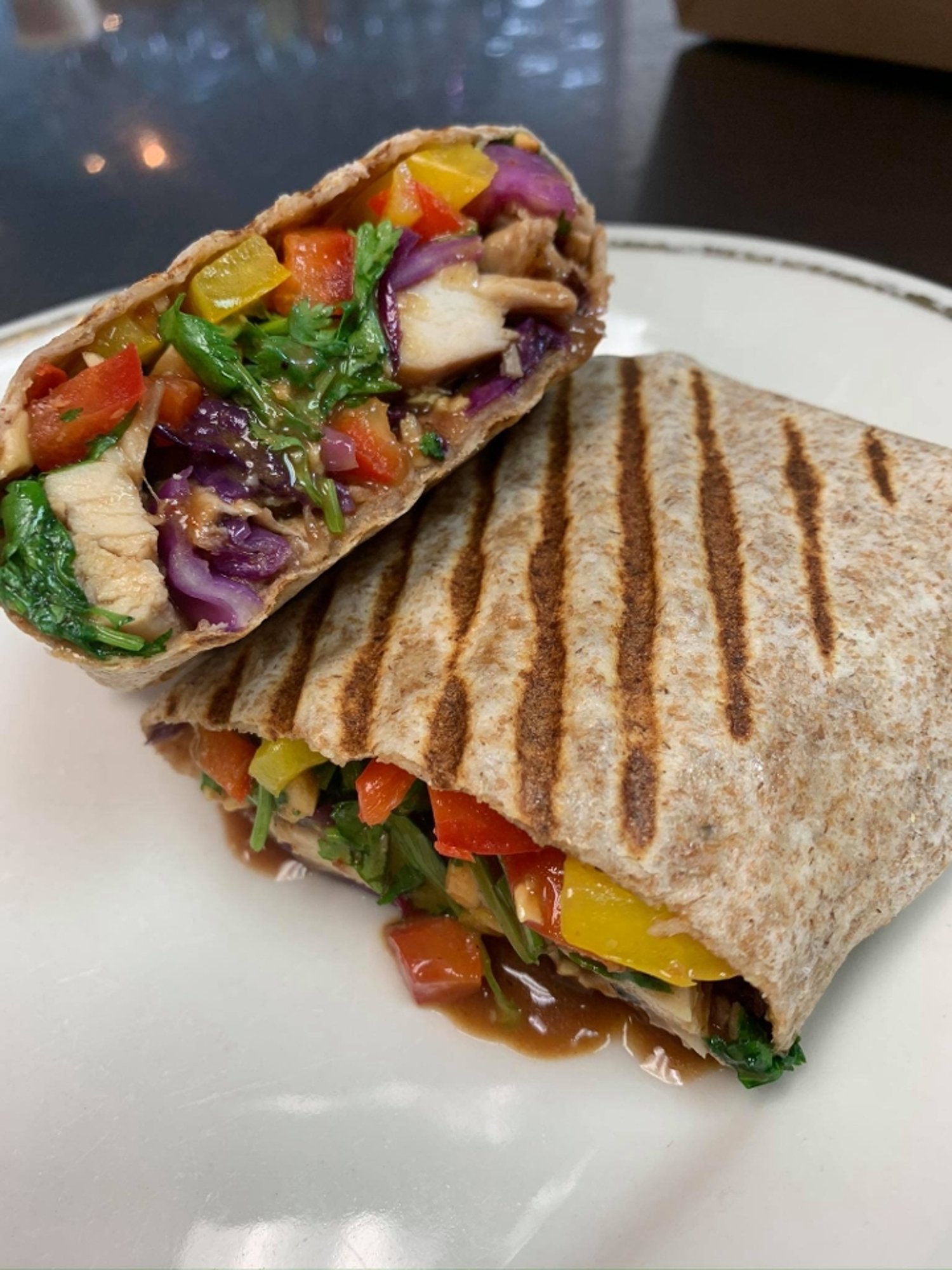 Thai Peanut Chicken Wrap